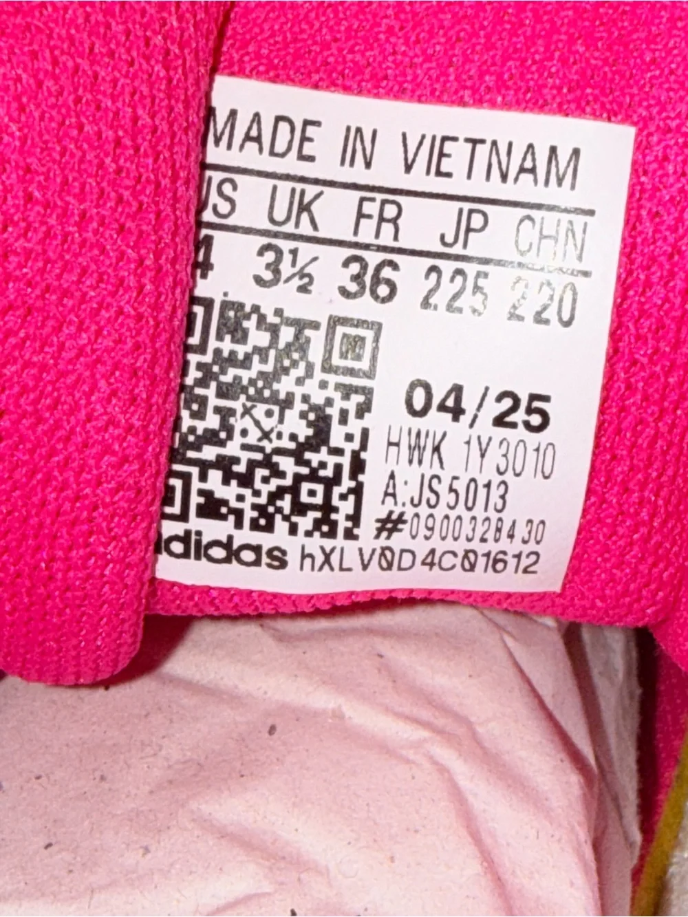 Adidas VL Court 3.0 Kids Size 4 Shock Pink Aqua Gum Sneakers NWT
